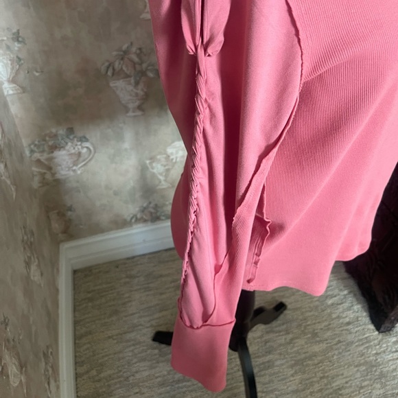 FREE PEOPLE DAISY CHAIN LONG SLEEVE ROSE PINK TOP EXTRA LARGE - Picture 6 of 6